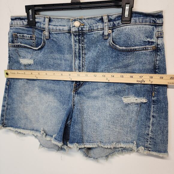 Banana Republic High Rise Cutoff Denim Shorts Size 31 (32-34") Distressed Ripped - Picture 7 of 9